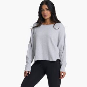 Vuori Slouchy Waffle Crew - Grey
